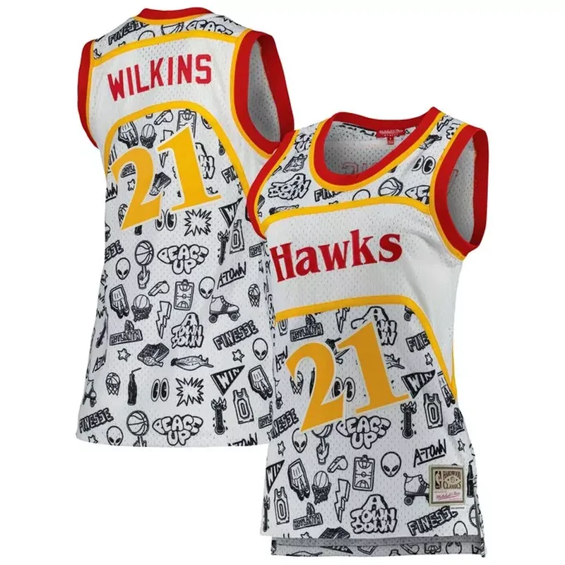 Atlanta Hawks 2020/21 Custom Jersey Association Edition White - Image 3
