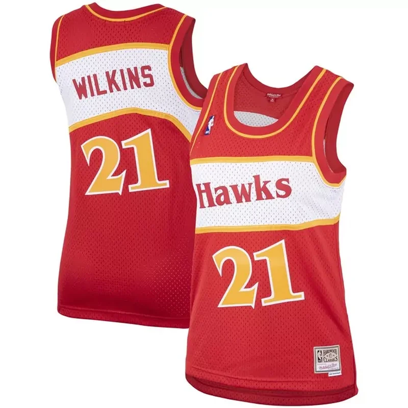 Dominique Wilkins Atlanta Hawks Womens Classics Jersey Red
