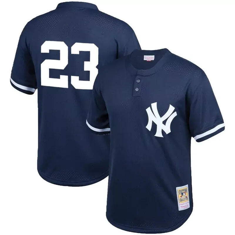 Mariano Rivera New York Yankees Cooperstown Collection Mesh Batting Practice Jersey Navy - Image 2