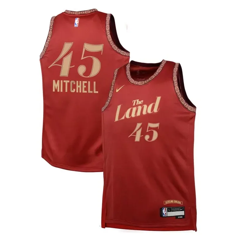 Donovan Mitchell Cleveland Cavaliers Jersey City Edition Wine