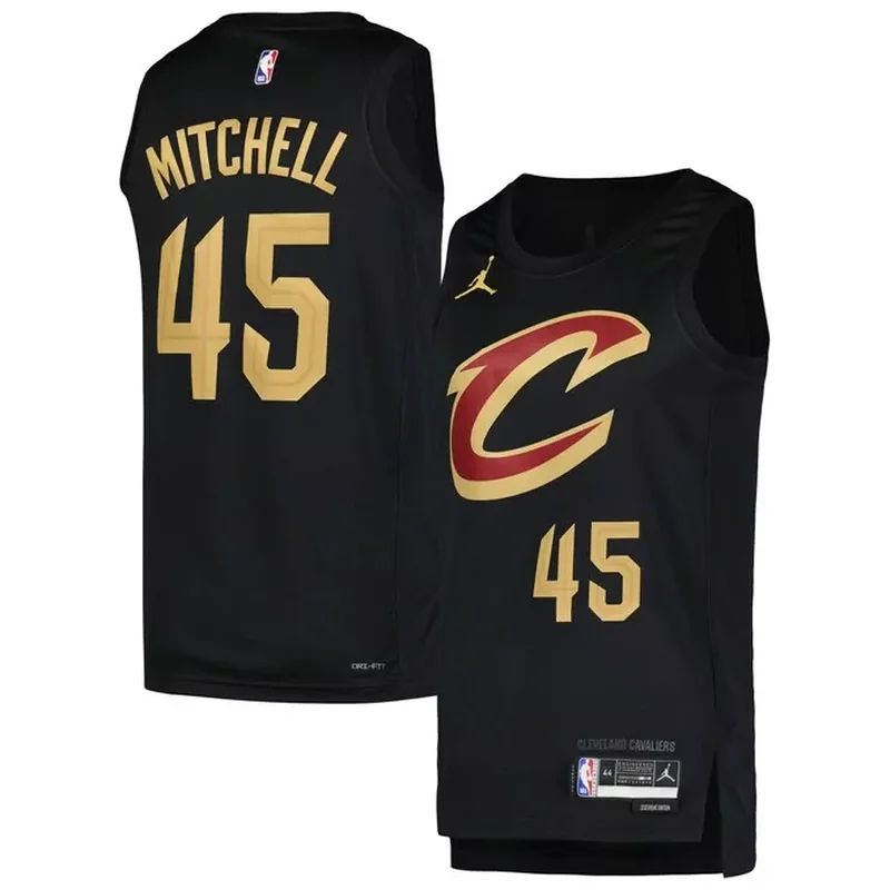 Donovan Mitchell Cleveland Cavaliers Jersey City Edition Wine - Image 3