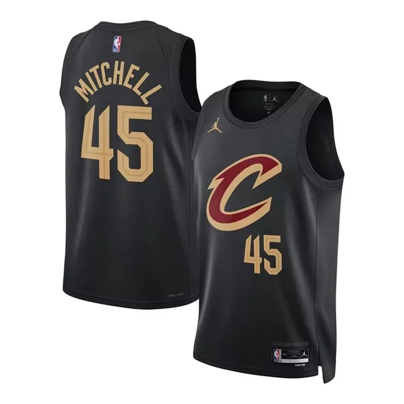 Donovan Mitchell Cleveland Cavaliers Jersey City Edition Wine - Image 4