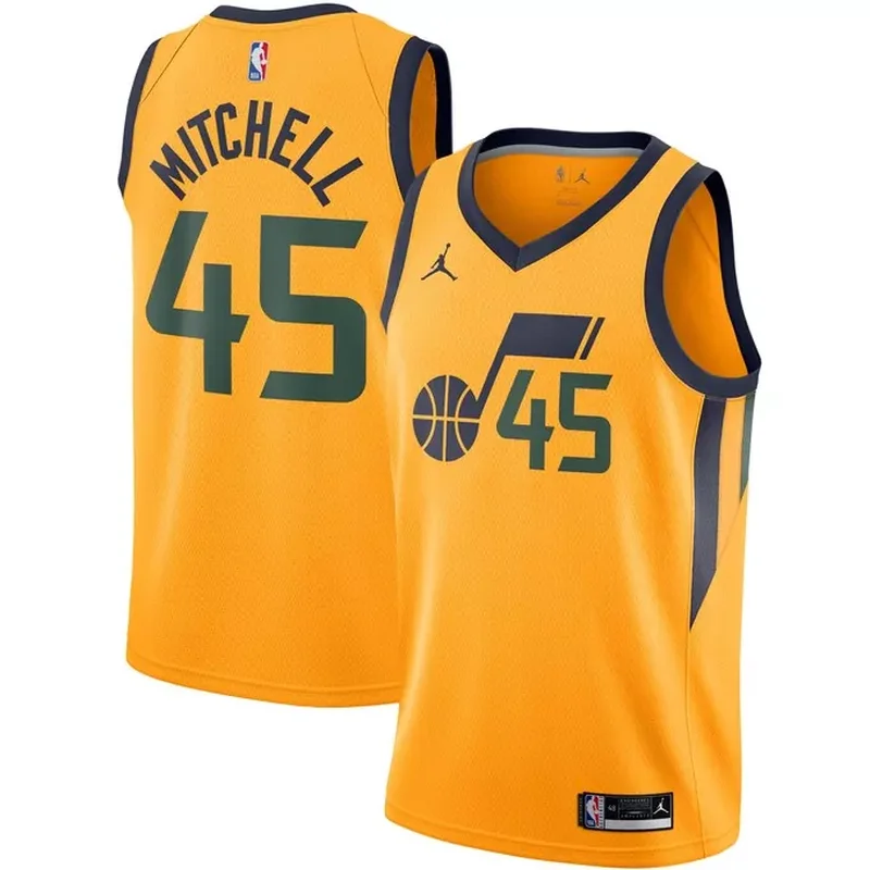 Mike Conley Utah Jazz Fast Break Jersey Icon Edition Yellow - Image 5