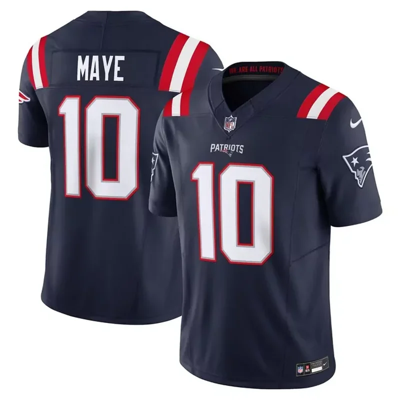 Drake Maye New England Patriots Vapor Fuse Jersey Navy