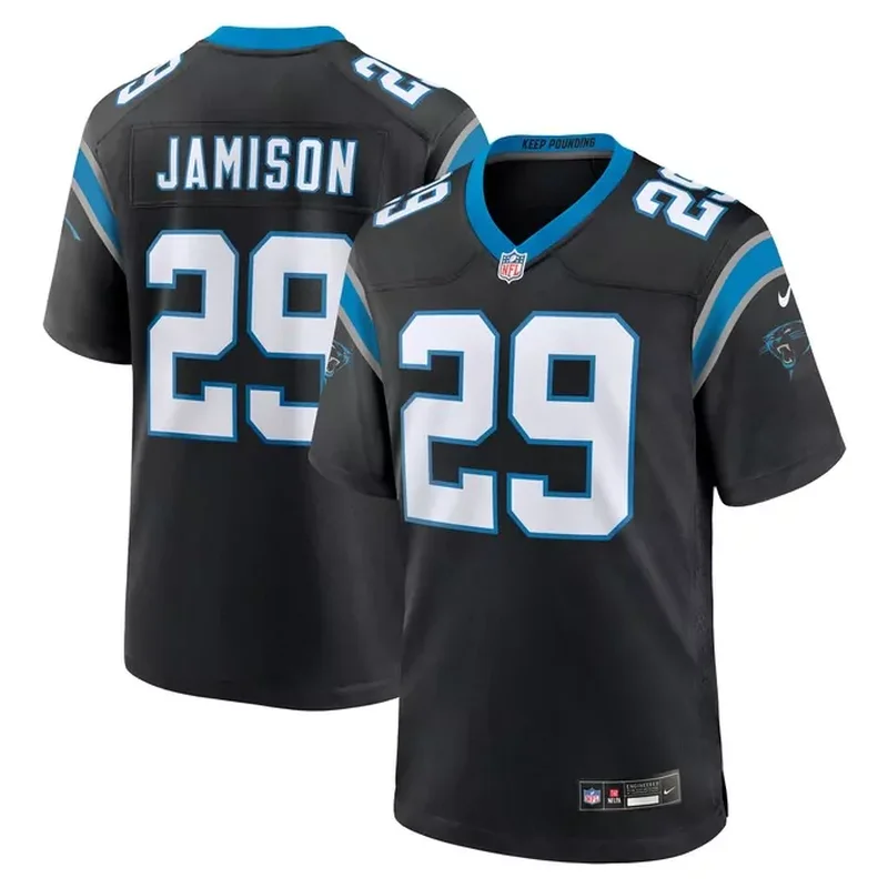 Spencer Brown Carolina Panthers Team Game Jersey Black - Image 2
