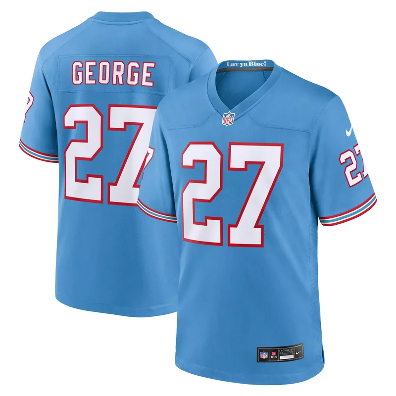 Eddie George Tennessee Titans Game Retired Player Jersey - Navy - Image 2