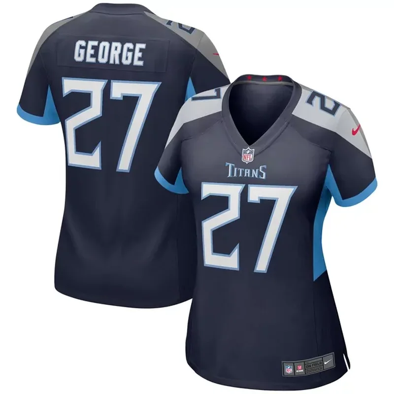 Eddie George Tennessee Titans Womens Game Retired Player Jersey Navy