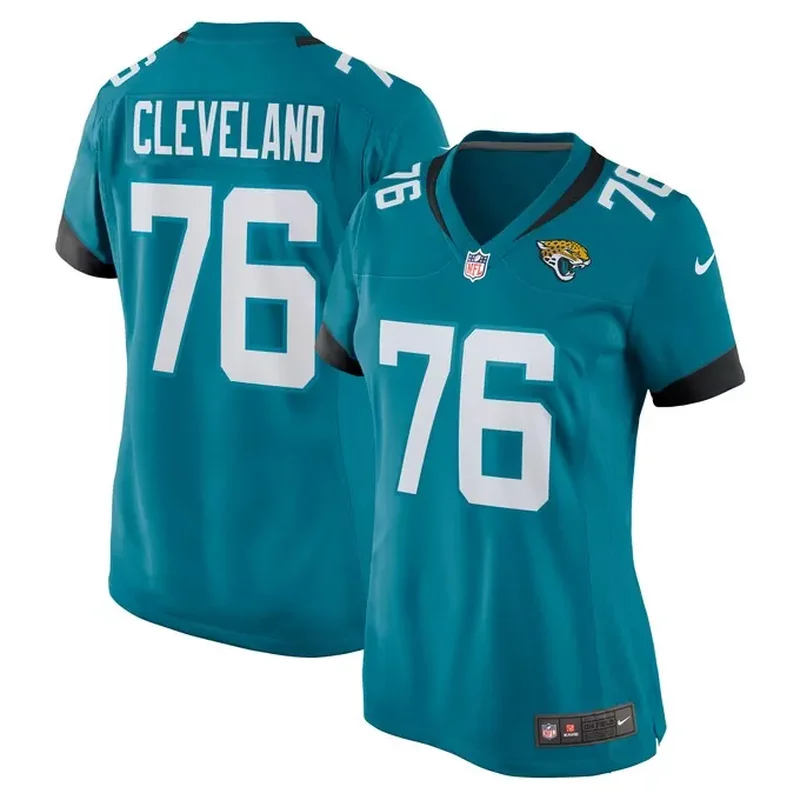 Ezra Cleveland Jacksonville Jaguars Womens Game Jersey Teal