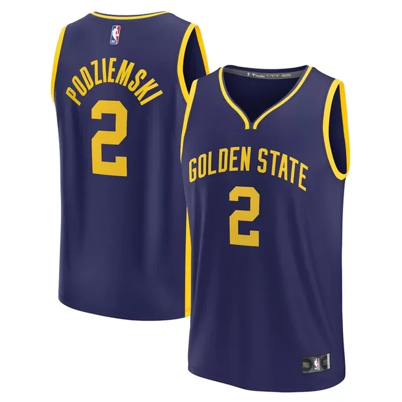 First Round Golden State Warriors 2023 NBA Draft First Round Pick Fast Break Jersey Statement Edition Navy
