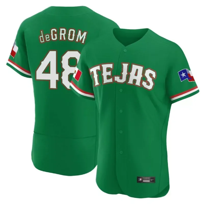 Flex Base Adolis Garcia Texas Rangers Mexican Green Collection Jersey All Stitched - Image 3