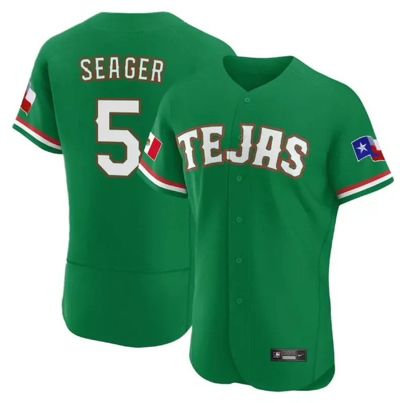 Flex Base Adolis Garcia Texas Rangers Mexican Green Collection Jersey All Stitched - Image 2