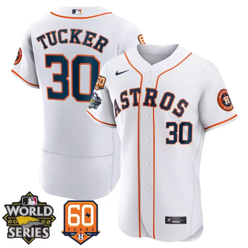Flex Home Alex Bregman Astros 2022 World Series 60th Patch Jersey All Stitched - Image 5
