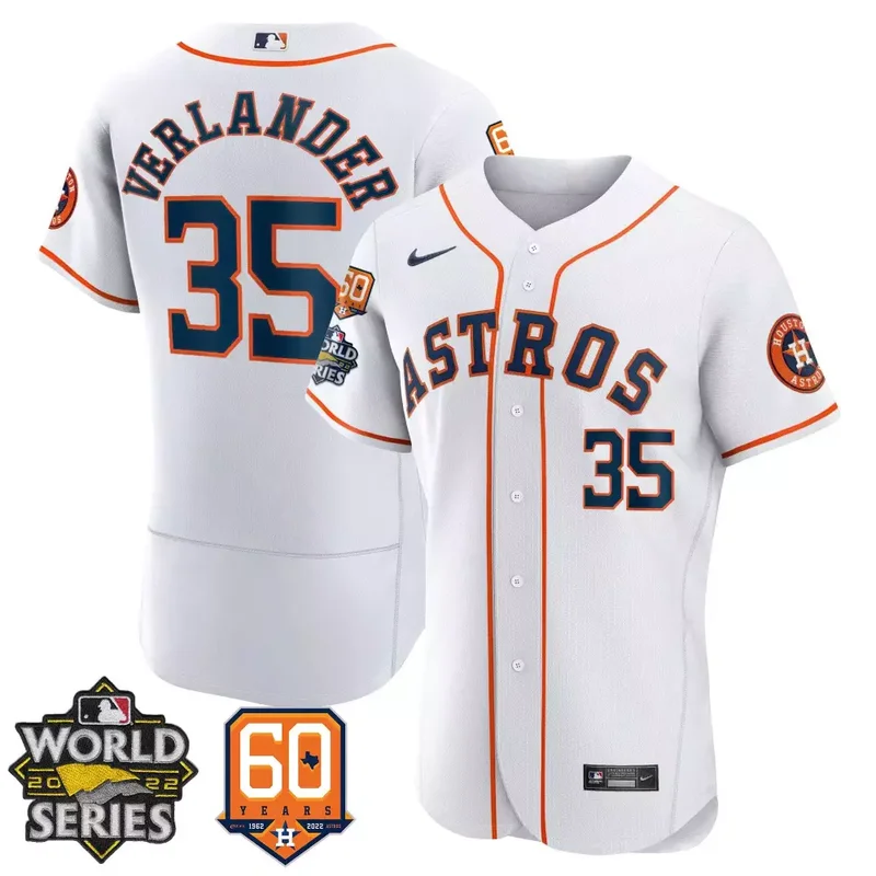 Flex Home Alex Bregman Astros 2022 World Series 60th Patch Jersey All Stitched - Image 4