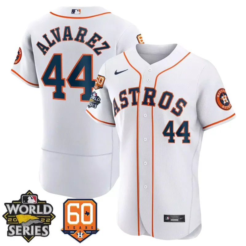 Flex Home Alex Bregman Astros 2022 World Series 60th Patch Jersey All Stitched - Image 3