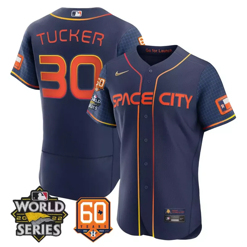 Flex Space City Yordan lvarez Astros 2022 World Series 60th Patch Jersey All Stitched - Image 3