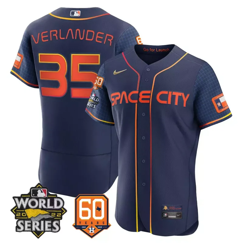 Flex Space City Yordan lvarez Astros 2022 World Series 60th Patch Jersey All Stitched - Image 2