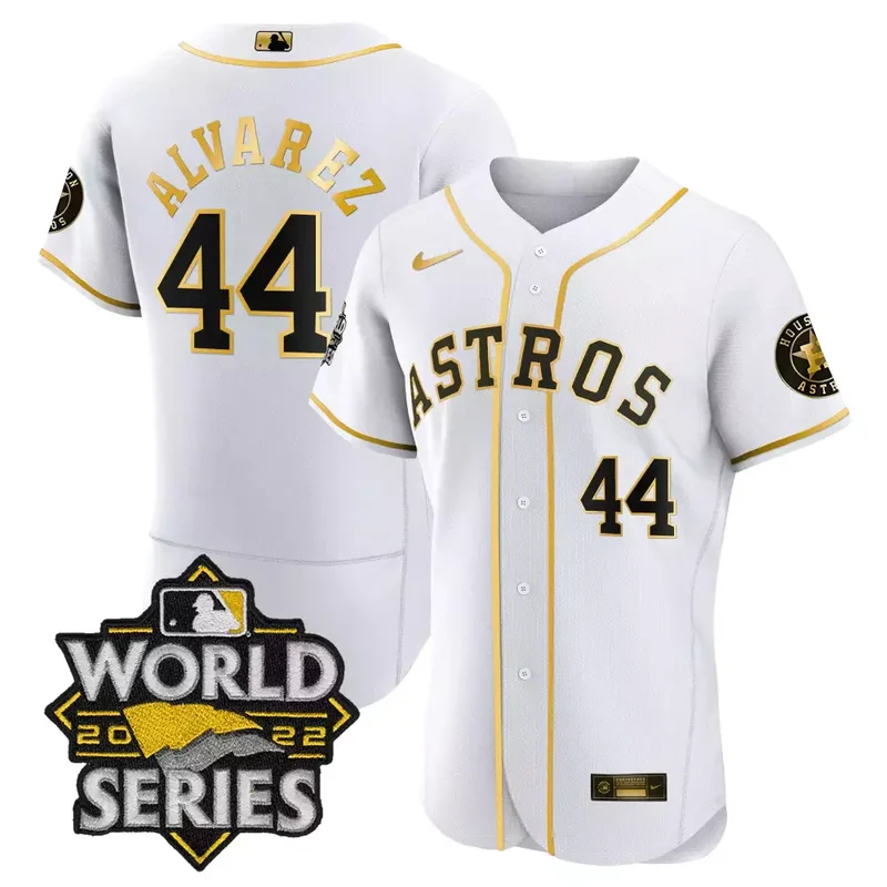 Flex White Yordan lvarez Houston Astros 2022 World Series Player Jersey All Stitched