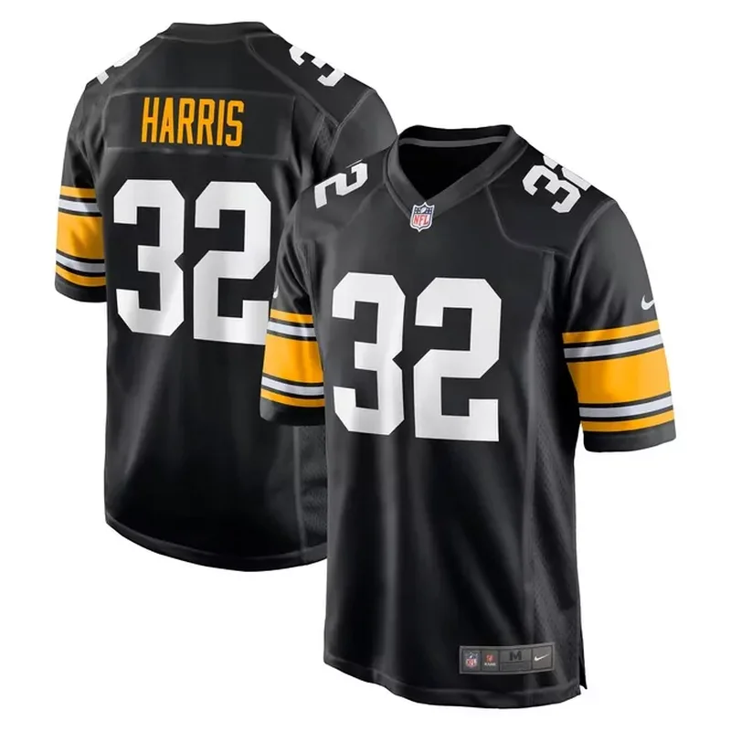 Terry Bradshaw Pittsburgh Steelers Throwback Retired Player Jersey Black - Image 2