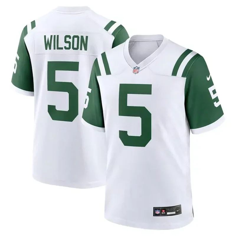Breece Hall New York Jets Game Jersey Legacy White - Image 4