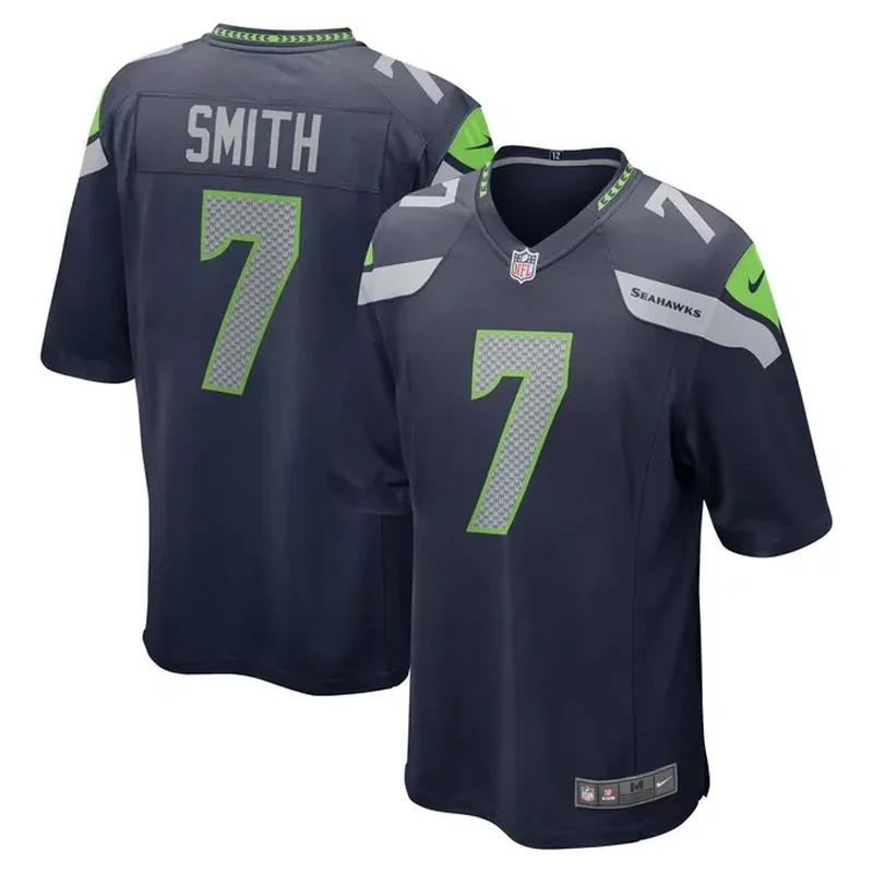 Seattle Seahawks Womens Custom Game Jersey College Navy - Image 5