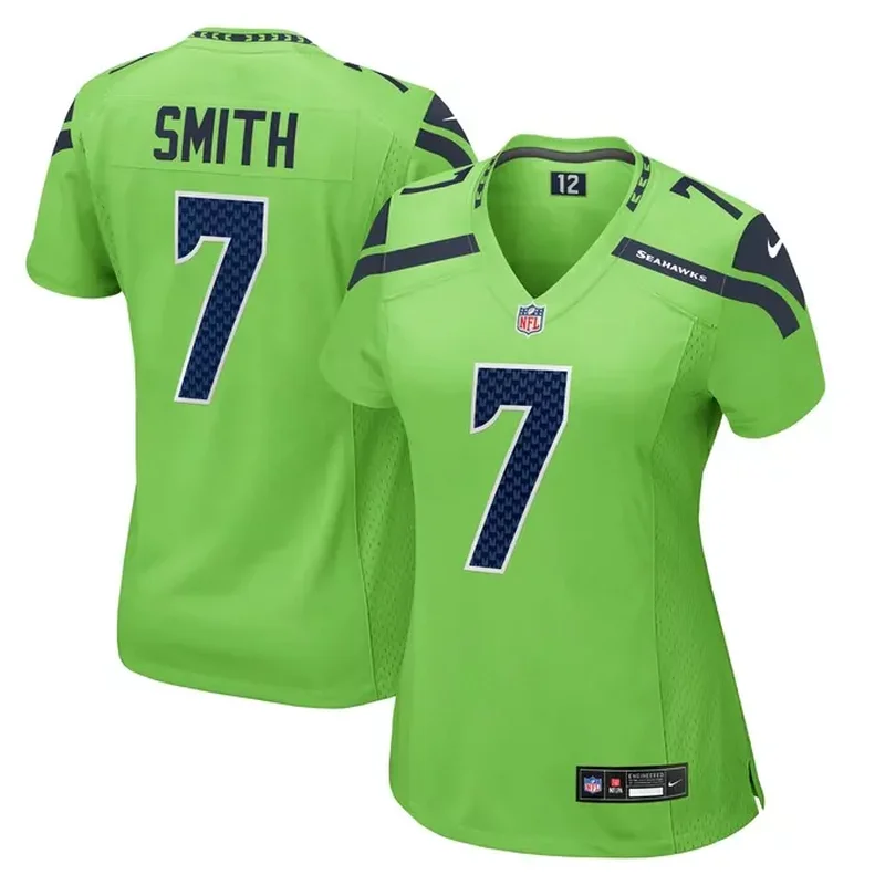 Geno Smith Seattle Seahawks Womens Game Jersey Neon Green