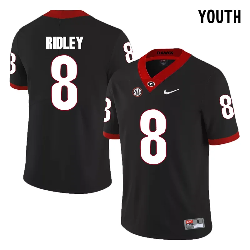 Georgia Bulldogs 8 Riley Ridley Black Youth College Jersey