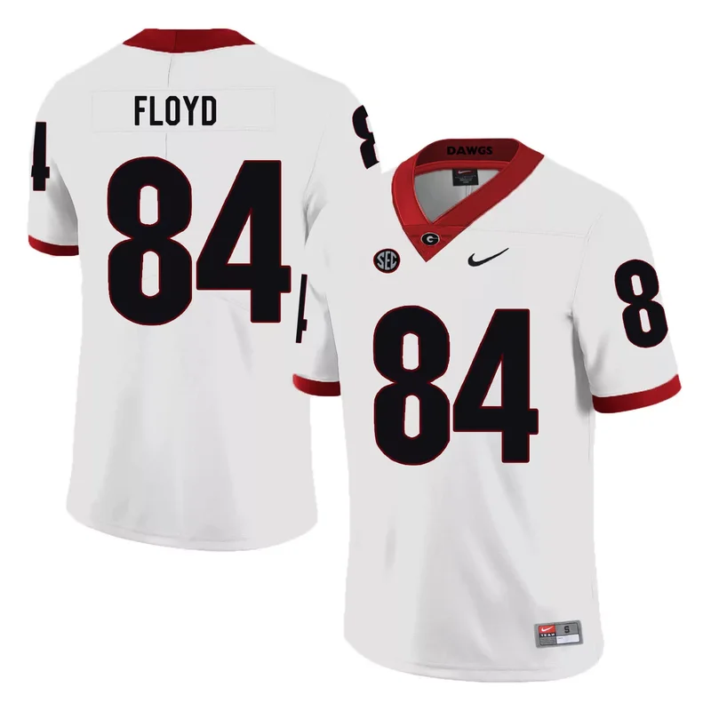 Georgia Bulldogs 81 Reggie Davis White College Jersey - Image 4