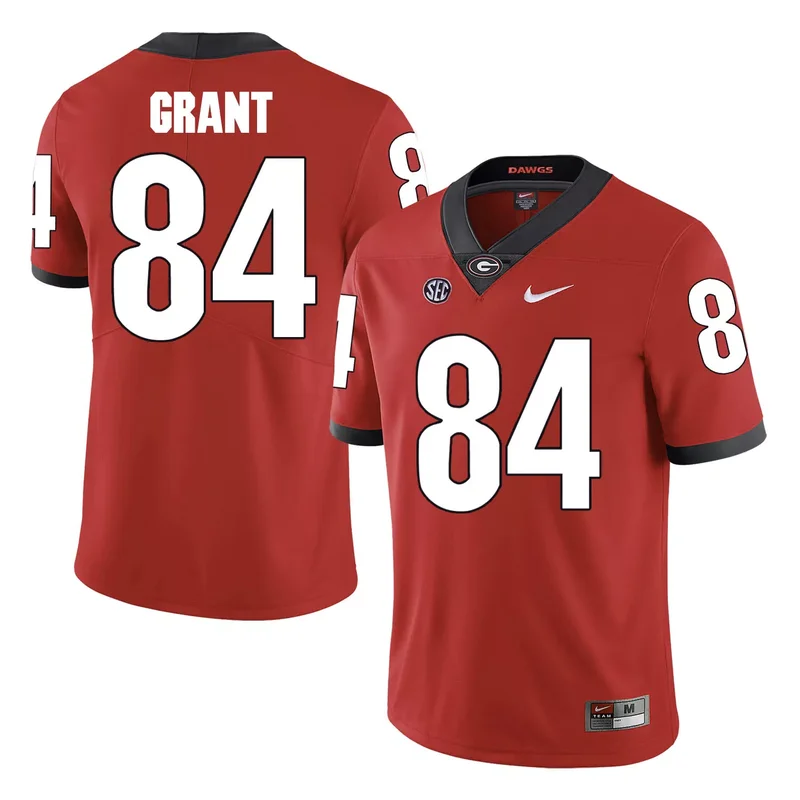 Georgia Bulldogs 84 Walter Grant Red College Jersey