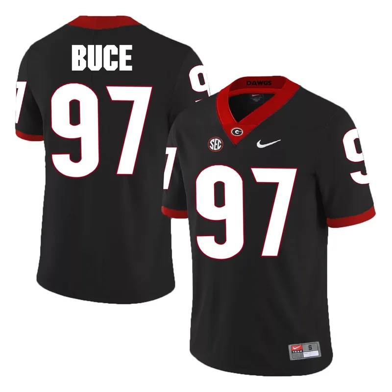 Georgia Bulldogs 96 DaQuan Hawkins-Muckle Black College Jersey - Image 4