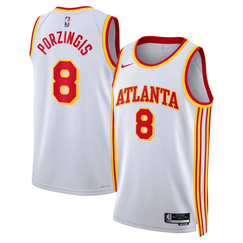Atlanta Hawks Association Edition Jersey - White - Kristaps PorziÅ†Ä£is - Unisex