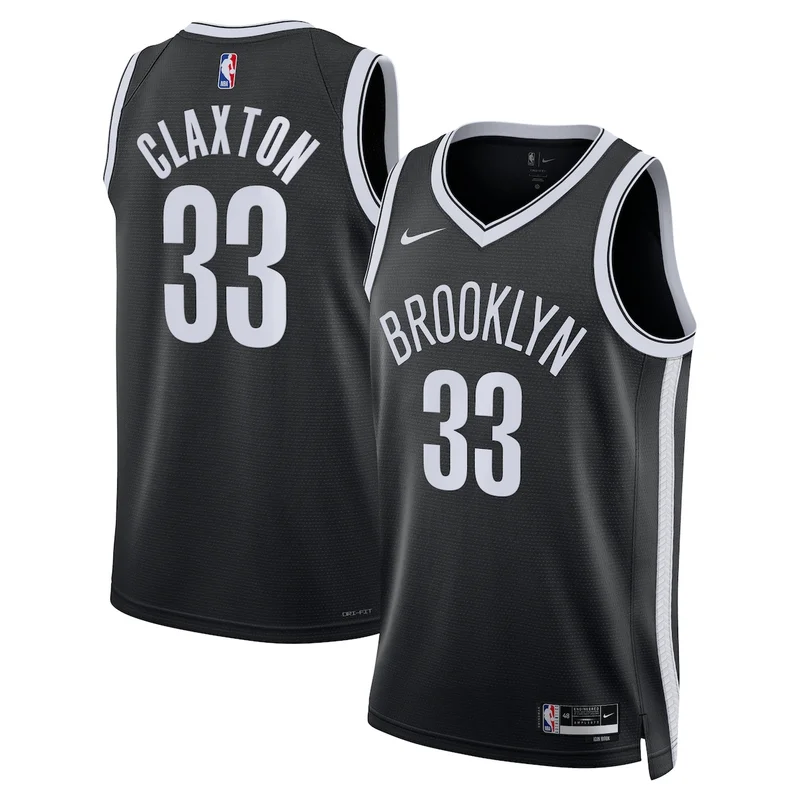 Brooklyn Nets Icon Edition Jersey - Black - Nic Claxton - Unisex