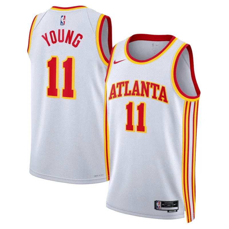 Atlanta Hawks Association Edition Jersey - White - Kristaps Porziņģis - Unisex - Image 5