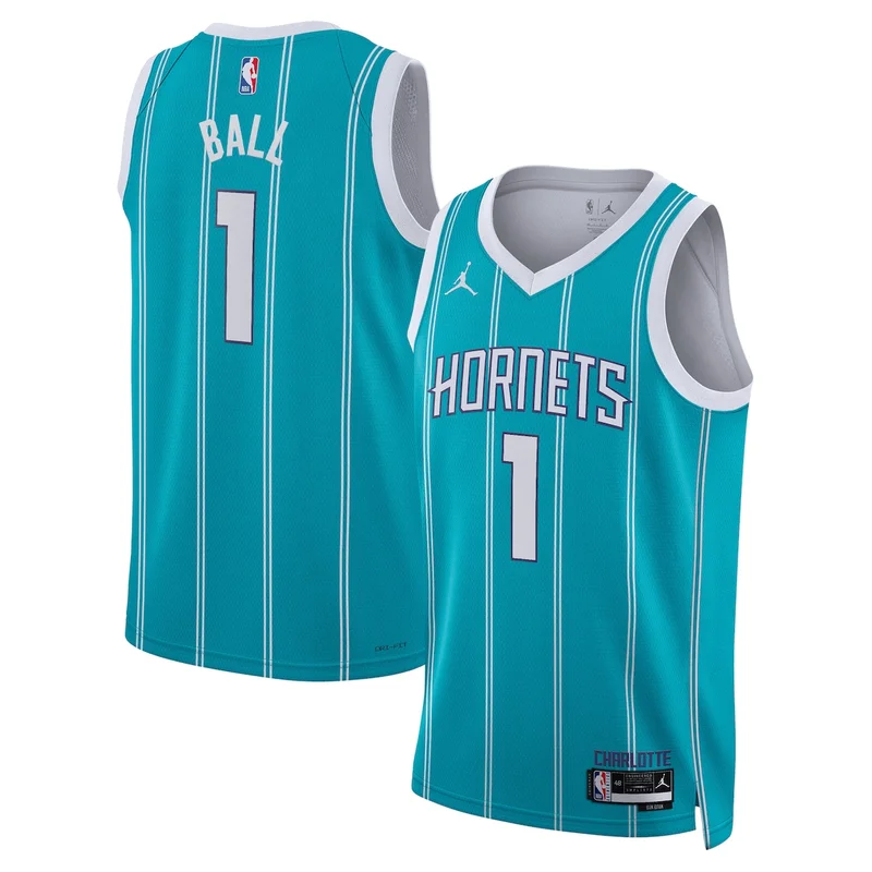 Charlotte Hornets Jordan Association Edition Jersey - White - Lamelo Ball - Image 4