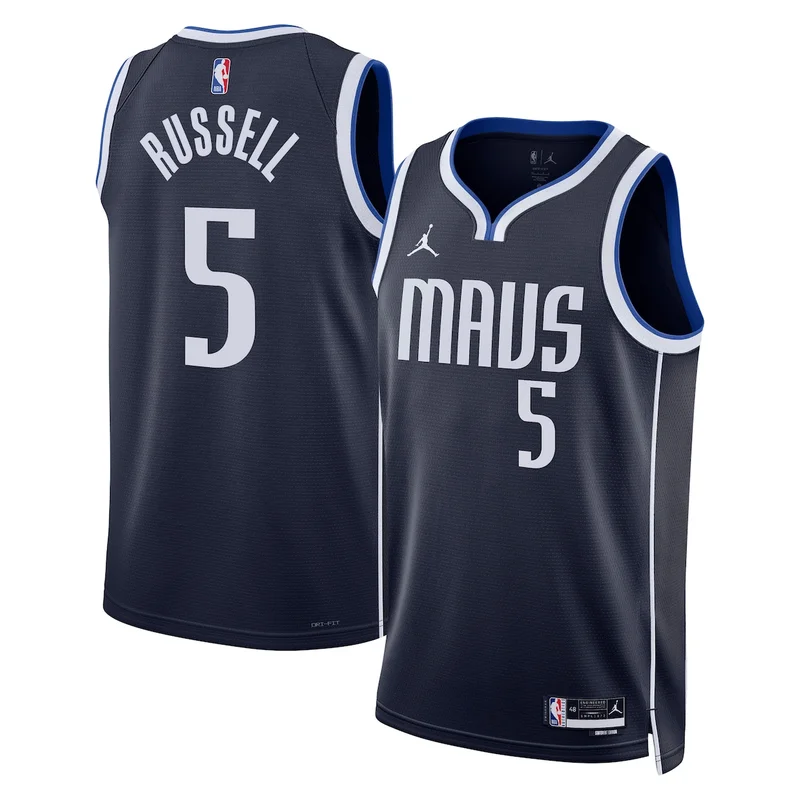 Dallas Mavericks Jordan Statement Edition Jersey - Navy - Anthony Davis - Unisex - Image 3