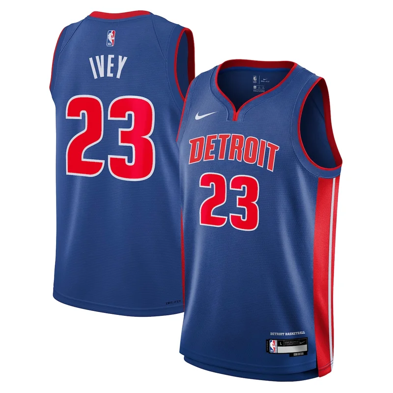 Detroit Pistons Icon Jersey - Blue - Cade Cunningham - Image 2