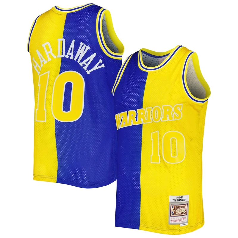 Tim Hardaway Blue Golden State Warriors 1990/91 Galaxy Jersey - Image 3