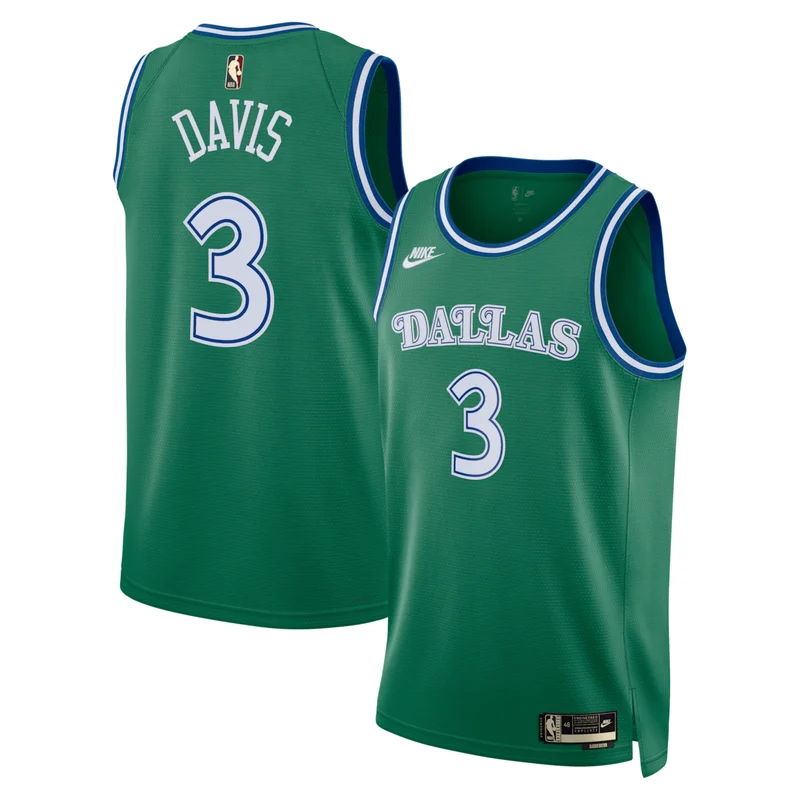 Dallas Mavericks Classic Edition Jersey - Green - Anthony Davis - Unisex