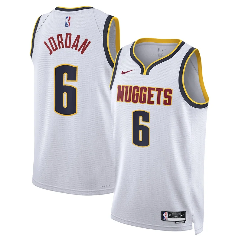 Denver Nuggets Association Edition Jersey - White - Deandre Jordan - Unisex