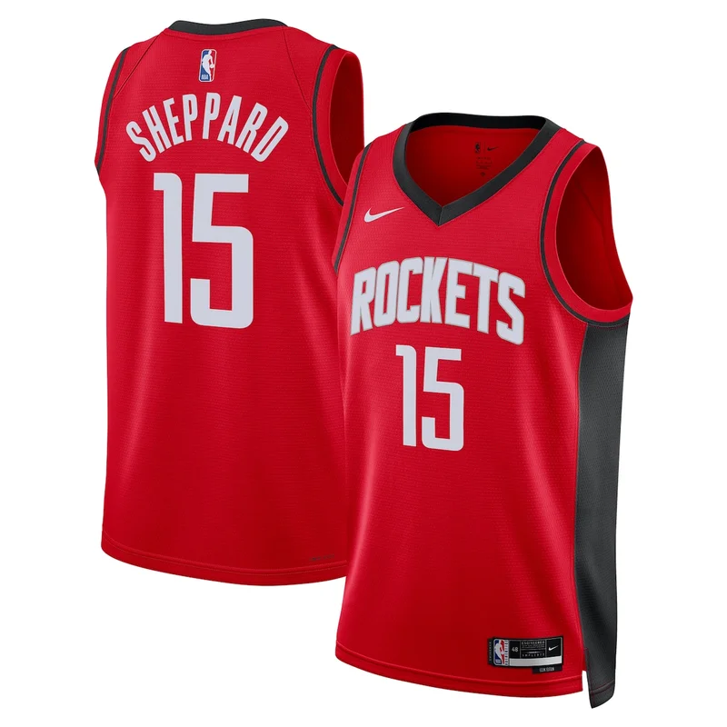 Houston Rockets Icon Jersey - Red - Reed Sheppard - Unisex
