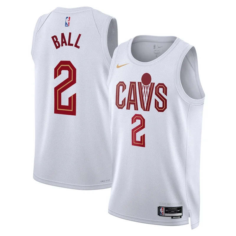 Cleveland Cavaliers Association Edition Jersey - White - Lonzo Ball - Unisex
