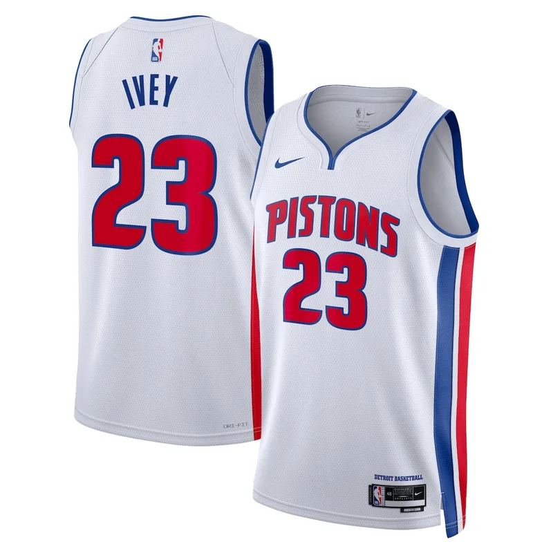 Detroit Pistons Association Edition Jersey - White - Jaden Ivey - Unisex