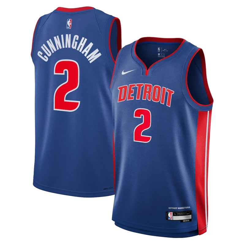 Detroit Pistons Icon Jersey - Blue - Cade Cunningham