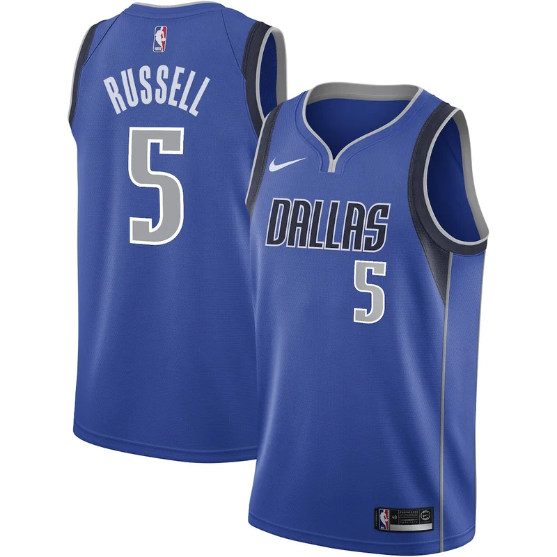 Dallas Mavericks Icon Edition Jersey - Blue - D'Angelo Russell - Unisex - Image 2