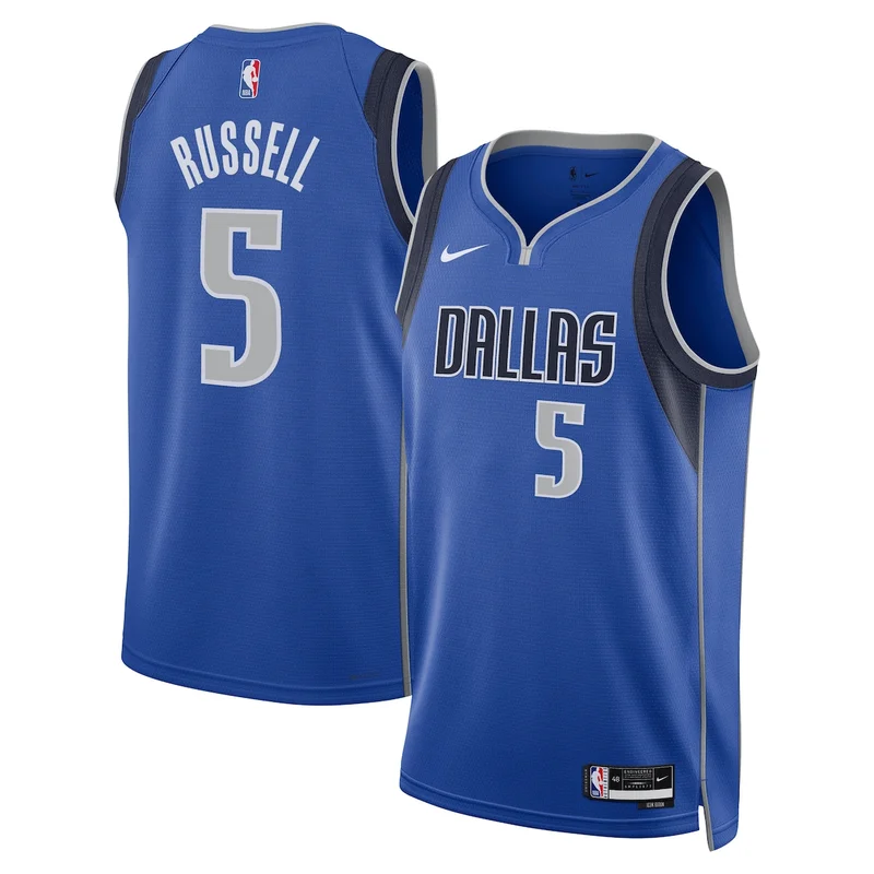 Dallas Mavericks Icon Edition Jersey - Blue - D'Angelo Russell - Unisex