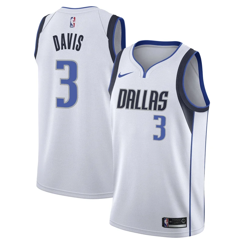 Dallas Mavericks Association Edition Jersey - White - Anthony Davis - Unisex - Image 2