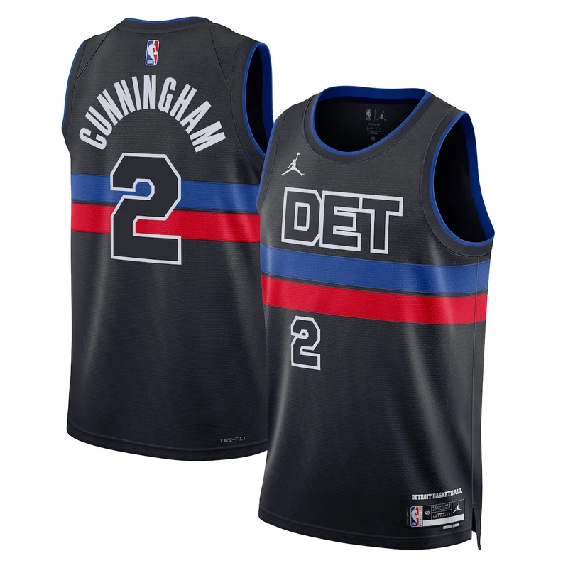 Detroit Pistons Jordan Statement Edition Jersey - Blue - Cade Cunningham - Unisex