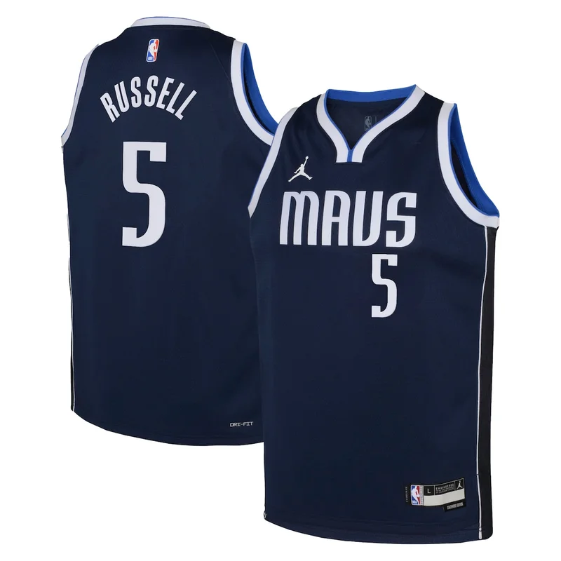 Dallas Mavericks Jordan Statement Edition Jersey - Navy - Anthony Davis - Unisex - Image 4