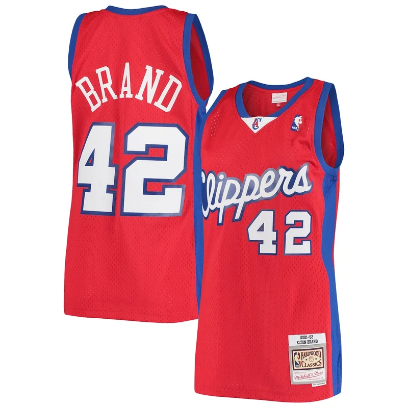 Elton Red La Clippers 2000/01 Hardwood Classics Jersey - Statement Edition