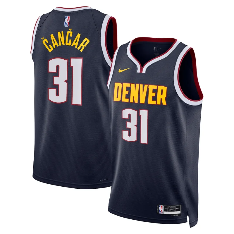 Denver Nuggets Icon Edition Jersey - Navy - Vlatko ÄŒanÄar - Unisex