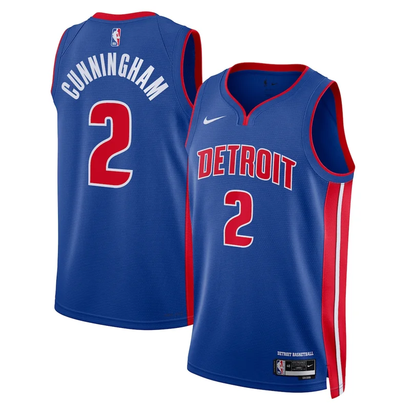 Detroit Pistons Icon Edition Jersey - Blue - Cade Cunningham - Unisex